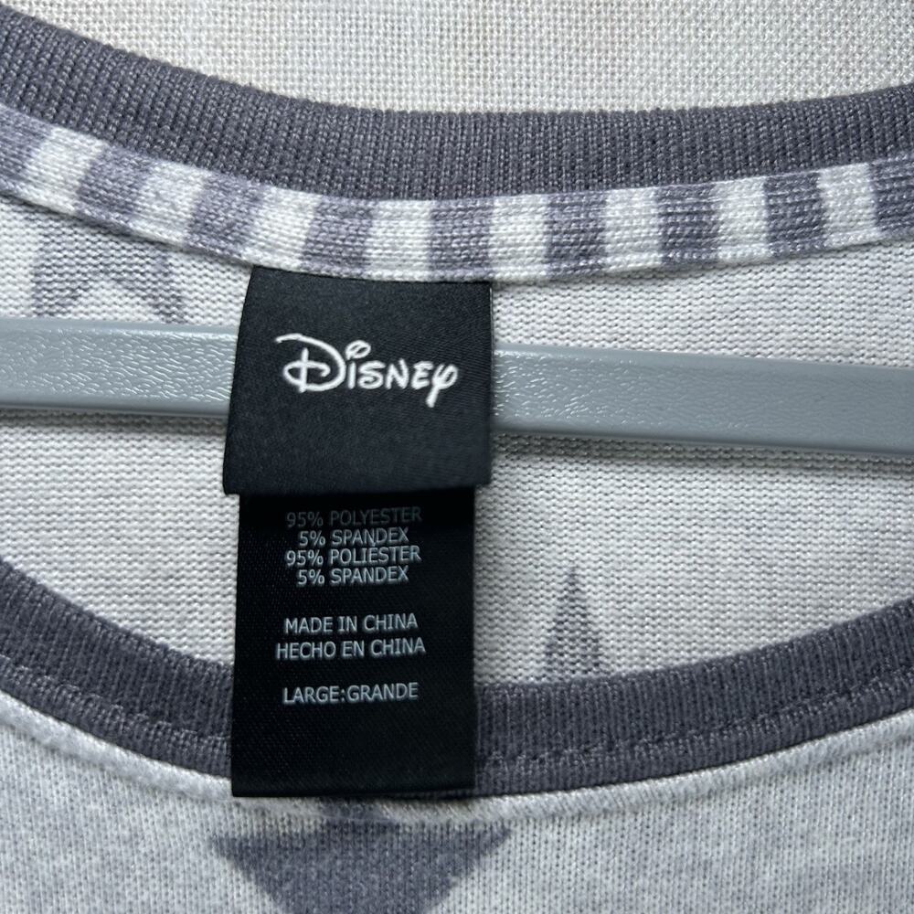 Disney Long Sleeve Fleece Pajama Set Size Large Gray Cozy Warm Cute - Picture 5 of 10